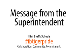 Message from the Superintendent