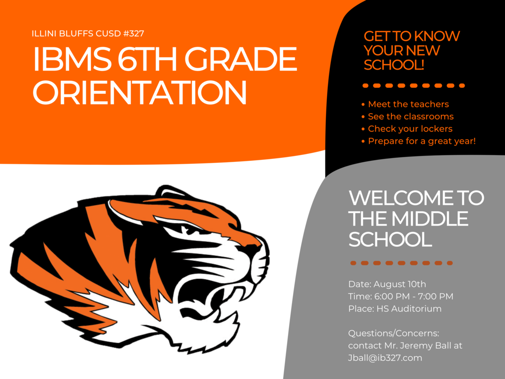 We are one week away from 6th grade orientation!