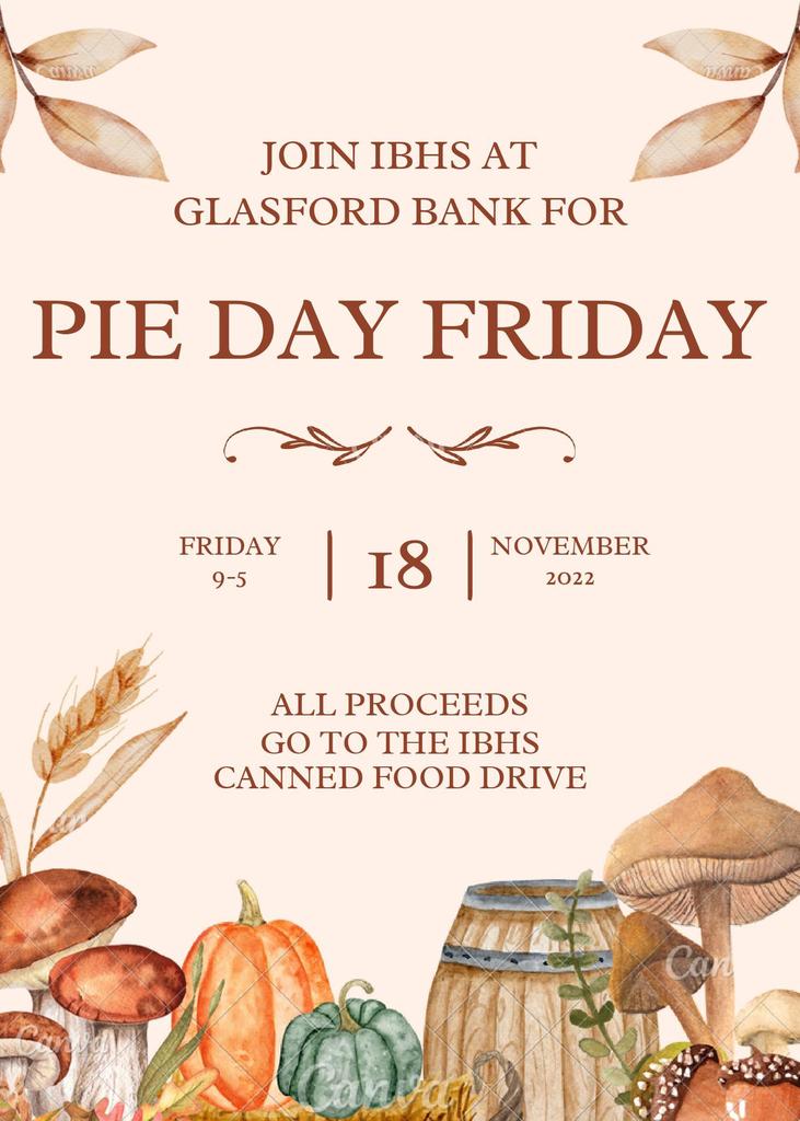 Canned Food Drive Pie Day